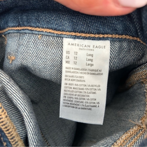 American Eagle Mom Jean utility cargo 12 long - Picture 5 of 9